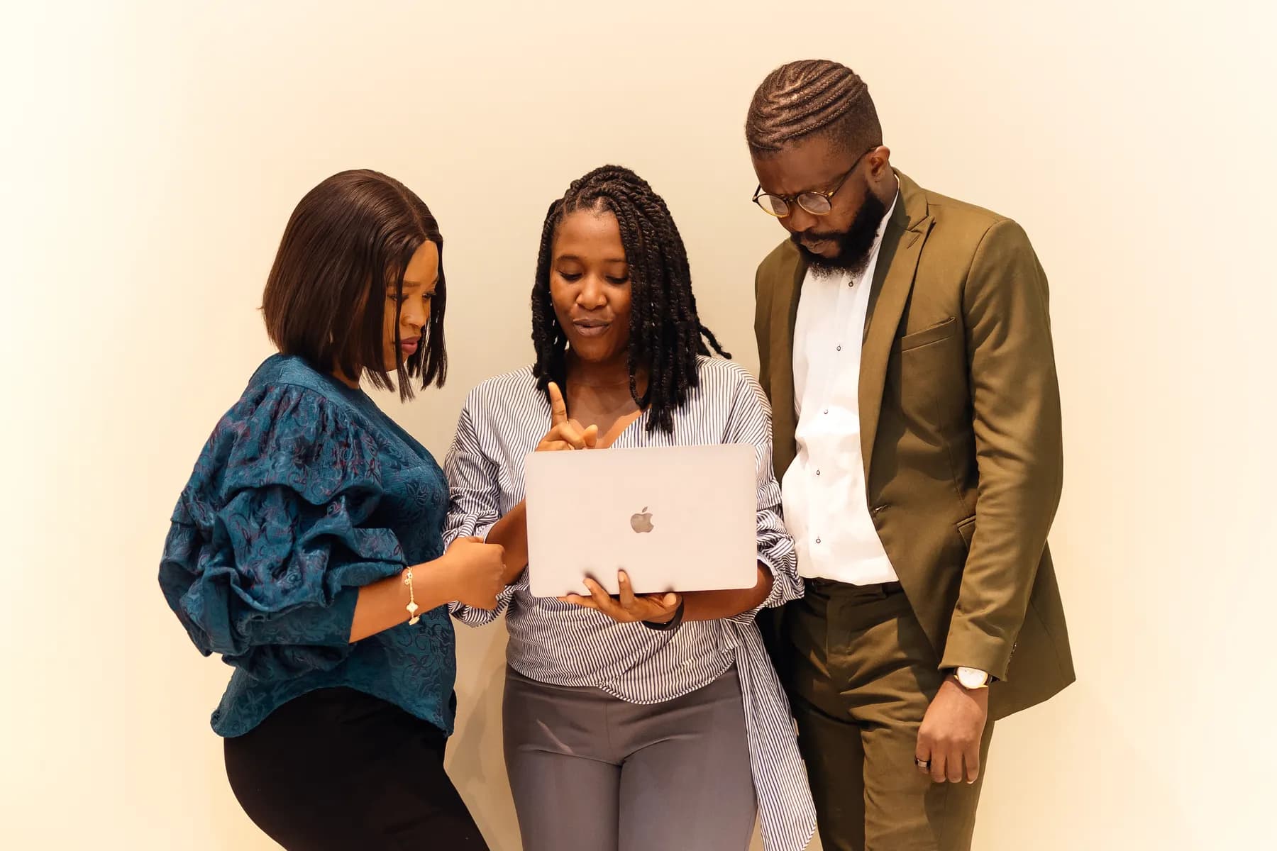 Professionals learning together in a workplace classroom